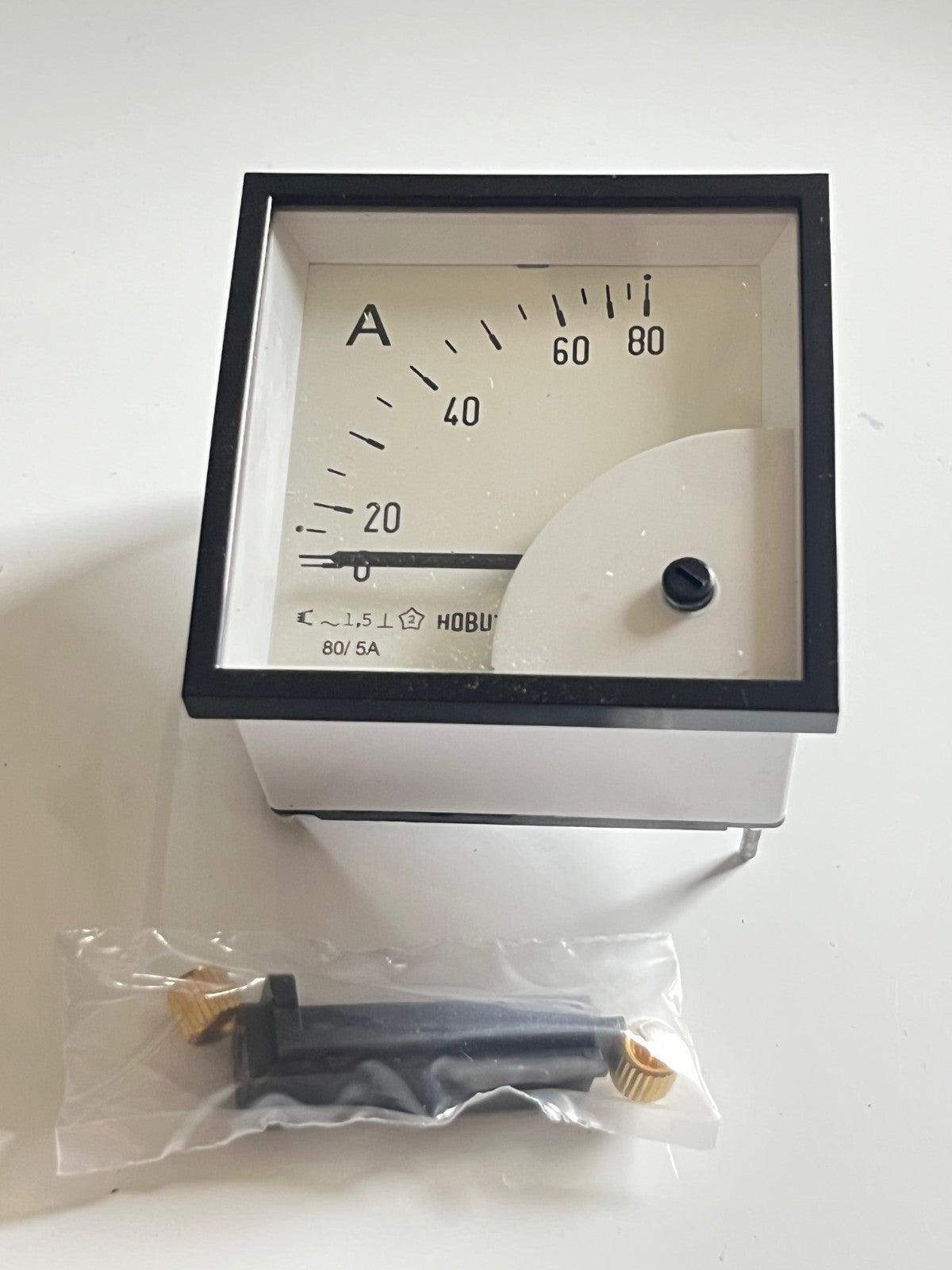 HOBUT D72SD 72mm 5A FSD 80A SCALE MOVING IRON PANEL METER UK MADE FD1D38