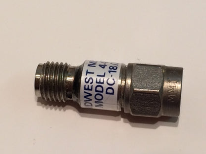 MIDWEST MICROWAVE ATT-444 PRECISION 7dB 2W 18GHz SMA ATTENUATOR fbb15a14