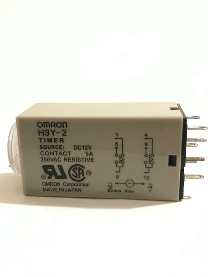 H3Y-2 12V DC MINIATURE PLUG IN TIMER 8 PIN 1 - 30 SECONDS DP CONTACTS ad2G5