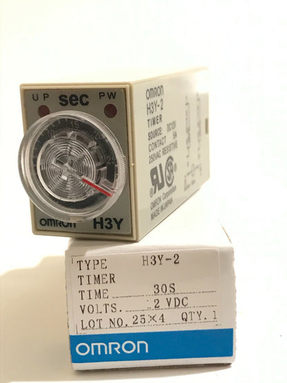 H3Y-2 12V DC MINIATURE PLUG IN TIMER 8 PIN 1 - 30 SECONDS DP CONTACTS ad2G5