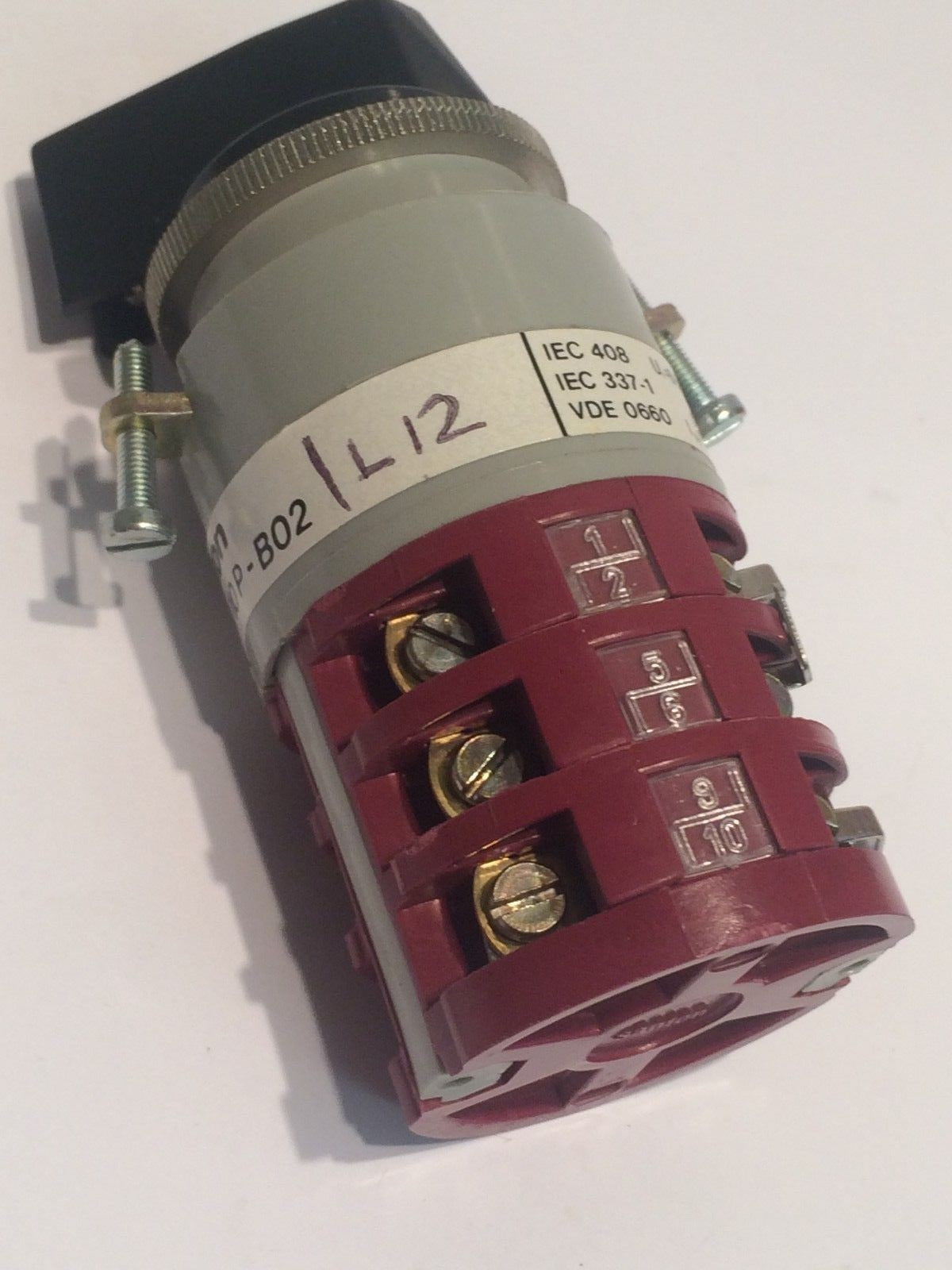 SANTON N10P-B02 HEAVY DUTY 3 POLE 3 POSITION ROTARY CONTROL SWITCH faa~4