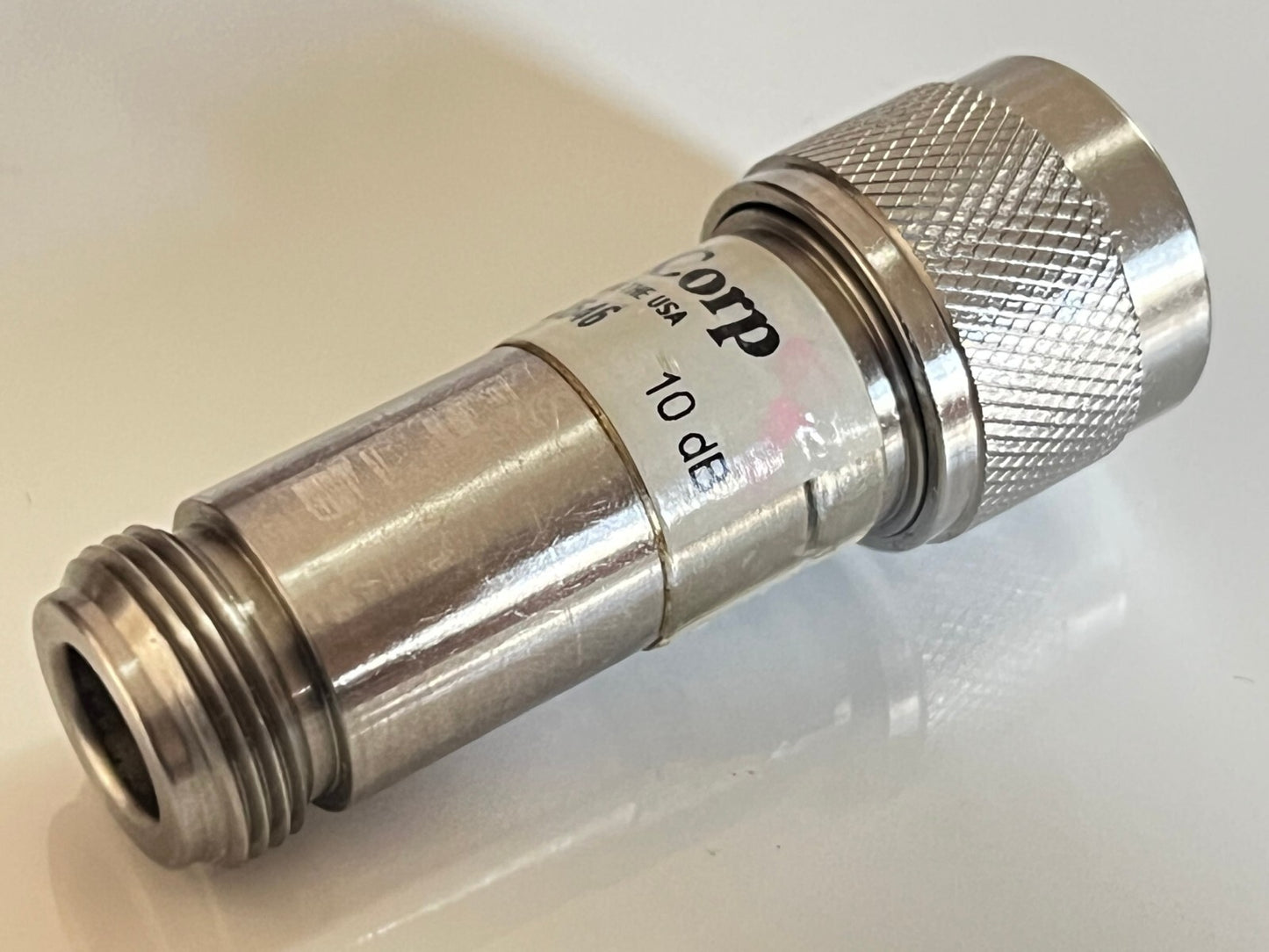 WEINSCHEL 10dB 5W 12.4GHz PRECISION N TYPE ATTENUATOR MODEL 1 fba10a50