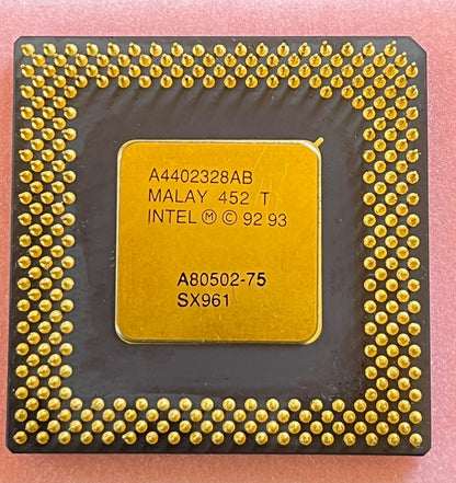INTEL A80502-75 SX961 SOCKET 4 COLLECTIBLE PENTIUM PROCESSOR fbb15A11