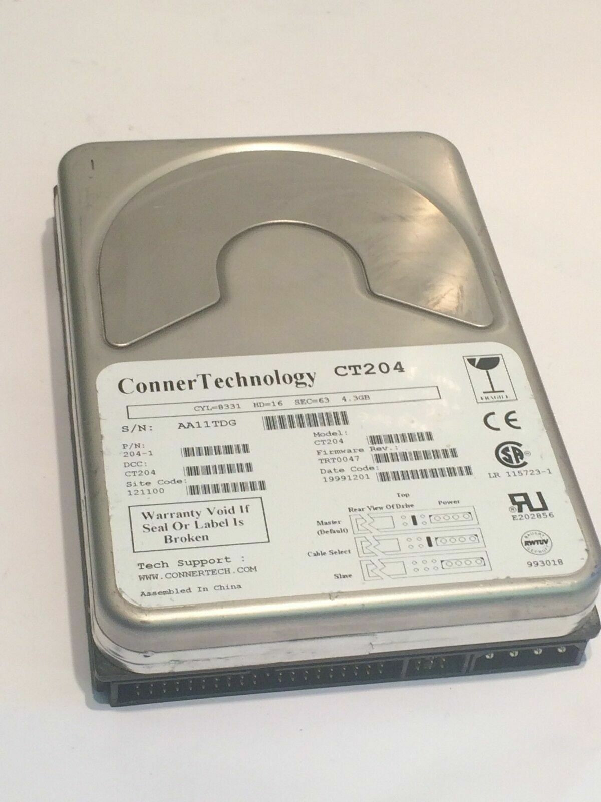 CONNER CT204 IDE HARD DRIVE 4.3GB fbc1a17
