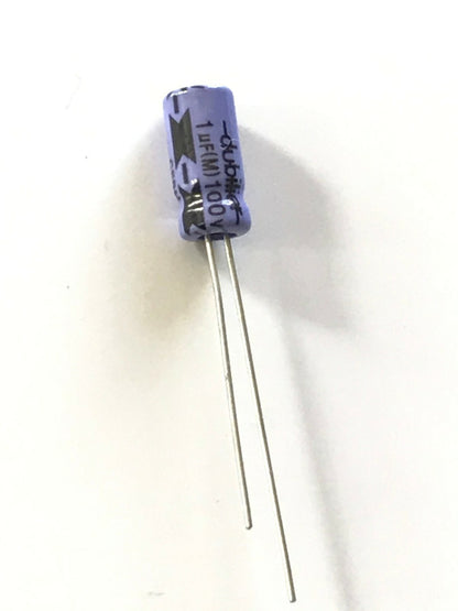 1uF 100V DUBILIER RADIAL ELECTROLYTIC PREMIUM QUALITY CAPACITOR (x3) fd5f73