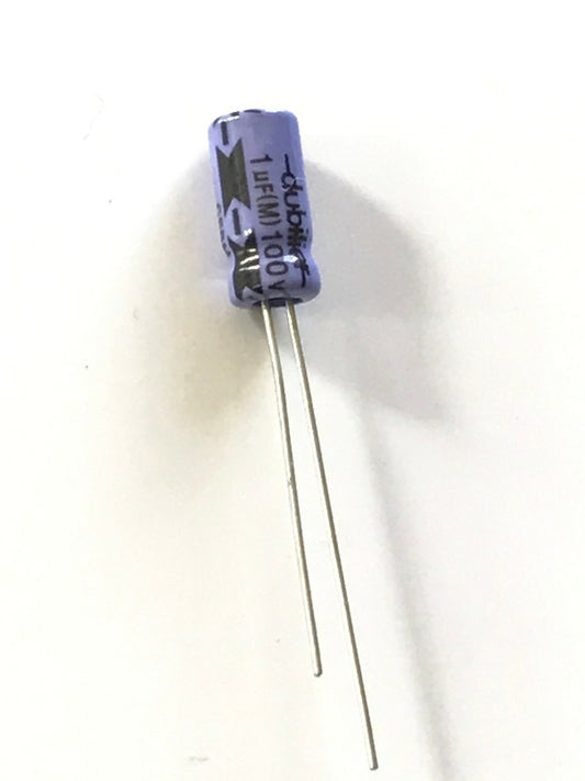1uF 100V DUBILIER RADIAL ELECTROLYTIC PREMIUM QUALITY CAPACITOR (x3) fd5f73