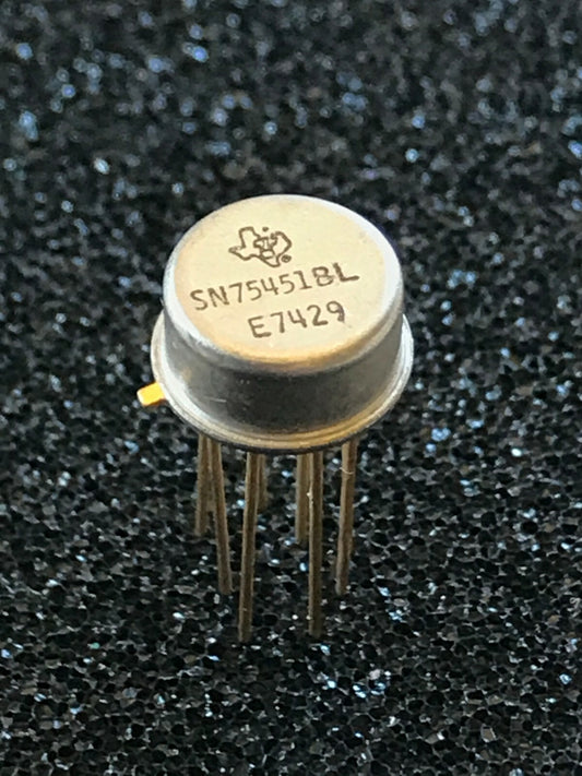 ORIGINAL TEXAS INSTRUMENTS SN75451BL TO5 METAL CAN CHIP UK STOCK x1 fd7d47