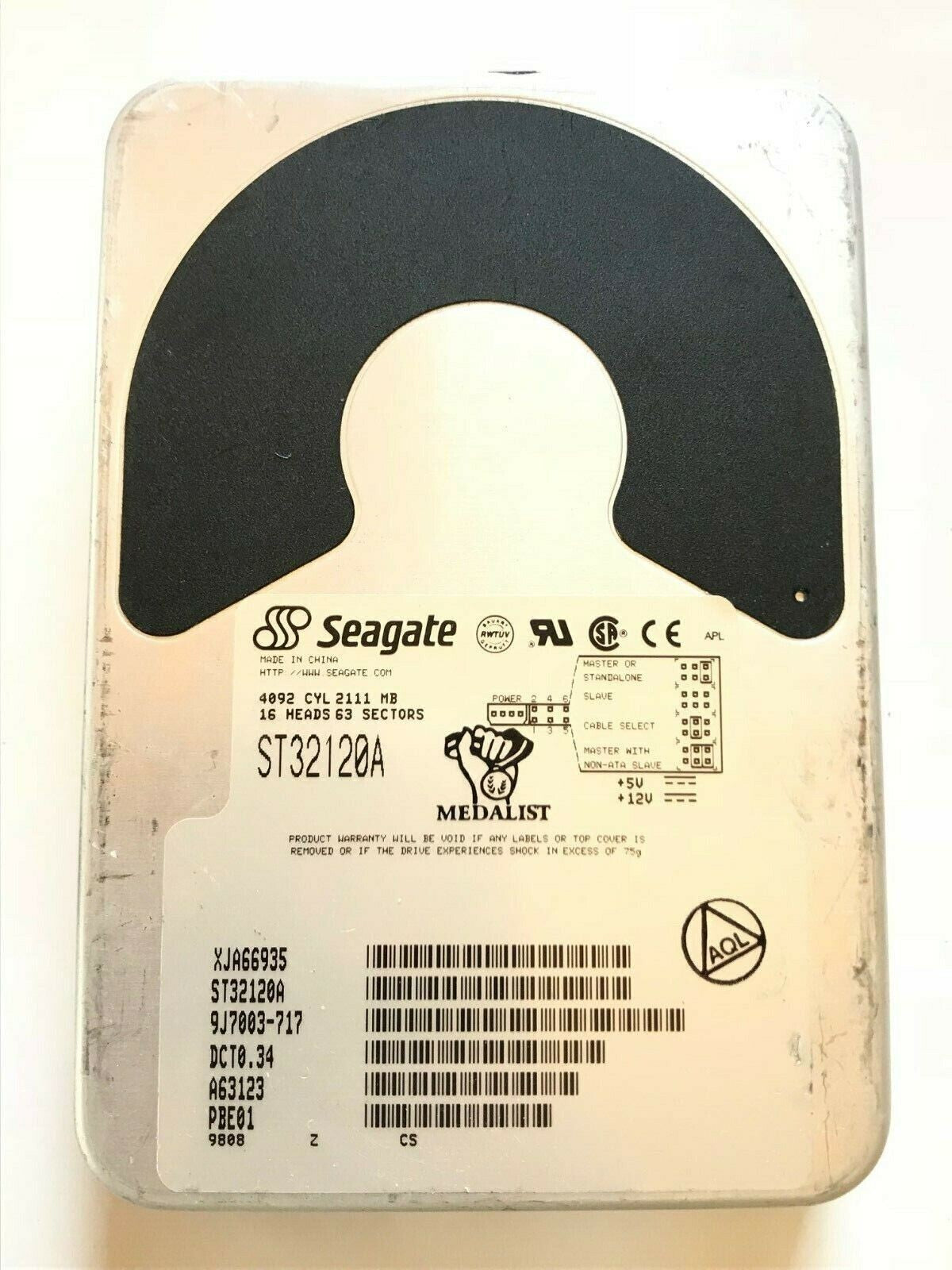 SEAGATE ST32120A 9J7003-717 FIRMWARE DCT0.34 IDE HARD DRIVE 2.1GB aa4ac19