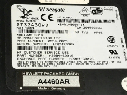 SEAGATE ST32430WD HP 0950-2605 SCSI WIDE 68 Pin 2.1GB HARD DRIVE ac1b25