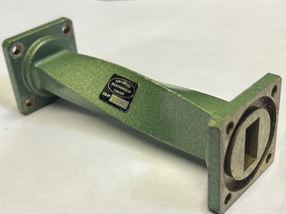 WG18 WR62 WAVE GUIDE 90 DEGREE TWIST 12.4 - 18.0Ghz MIDWEST MICROWAVE fd1L2