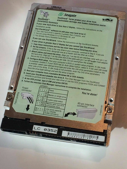 SEAGATE ST33221A 9K2006-302 FIRMWARE 3.04 IDE HARD DRIVE 3.2GB aa4bb5A