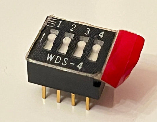 LOW PROFILE QUALITY 4 WAY DIP DIL SWITCH x1 WDS-4 FBA10A10