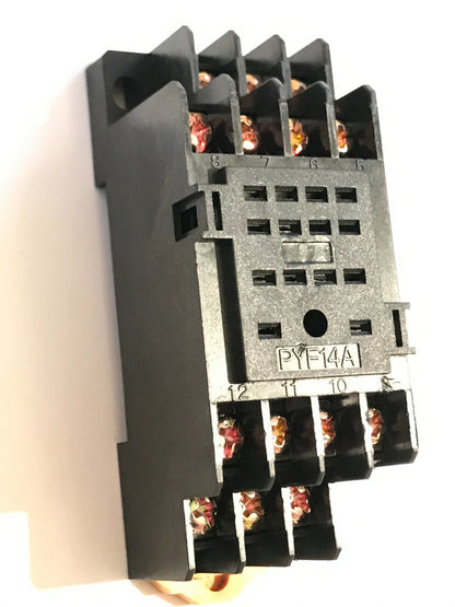 PYF14A 14 PIN RELAY BASE FOR 'MY4' RELAYS DIN RAIL OR SCREW DOWN MOUNT ad2G2