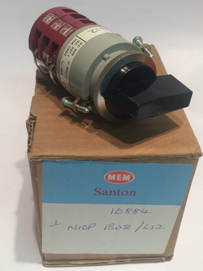 SANTON N10P-B02 HEAVY DUTY 3 POLE 3 POSITION ROTARY CONTROL SWITCH faa~4