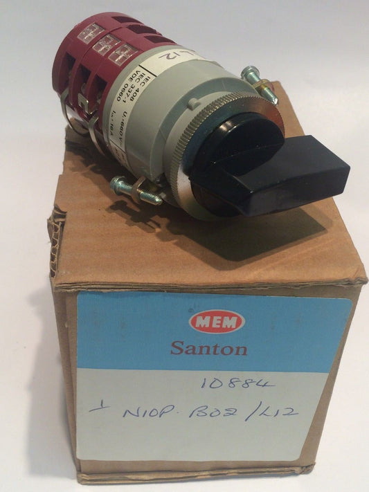 SANTON N10P-B02 HEAVY DUTY 3 POLE 3 POSITION ROTARY CONTROL SWITCH faa~4