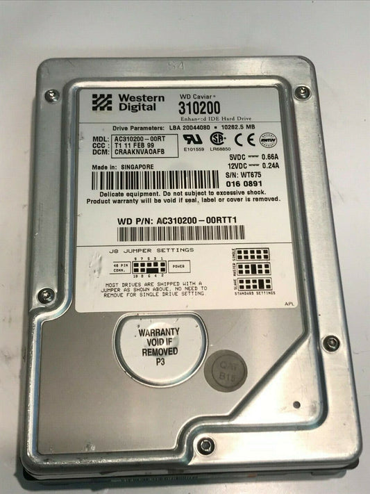 WESTERN DIGITAL CAVIAR 310200 10.2GB IDE HARD DRIVE AC310200-00RTT1 aa5fb4B