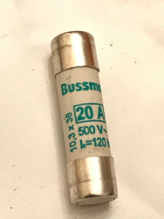 BUSSMANN C10M20 aM 20A FUSE SIZE 10 X 38 (X1 FUSE) faa12z