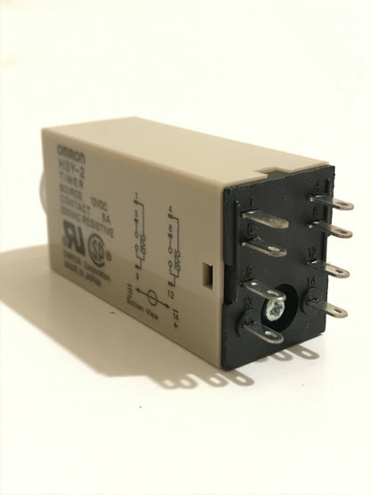 H3Y-2 12V DC MINIATURE PLUG IN TIMER 8 PIN 0 - 10 SECONDS DP CONTACTS ad2G4