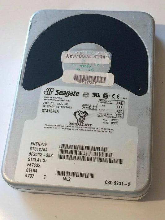 SEAGATE ST31276A 9F2002-303 IDE HARD DRIVE 1.2GB aa4aa5