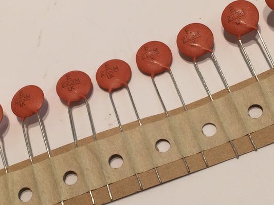 22000pF 22nF .022uF 100V DUBILIER DISC CERAMIC CAPACITOR (x4) fd3L6