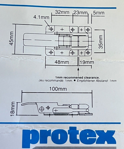 PROTEX 89-1069 BLACK, STAINLESS STEEL, CATCHBOLT CASE CATCH LOCK ae1T19