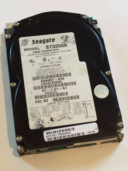 SEAGATE ST3250A IDE HARD DRIVE 213MB CBDAFBGB09 CSL02 aa4bb17