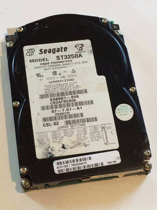 SEAGATE ST3250A IDE HARD DRIVE 213MB CBDAFBGB09 CSL02 aa4bb17