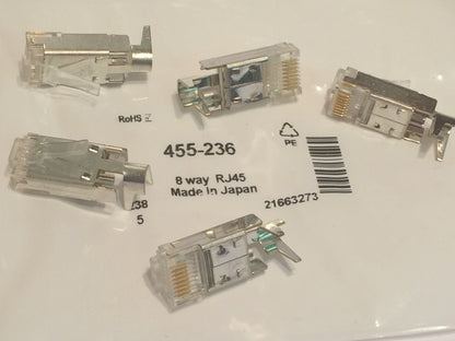 SUPERIOR QUALITY 8P8C 8 WAY RJ45 PLUGS PACK OF 5 fd5c1