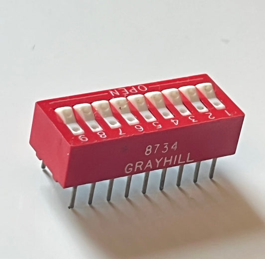 GRAYHILL 9 WAY DIP DIL SWITCH PREMIUM QUALITY x1 76PSB09 FBA10A5