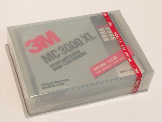 ORIGINAL 3M MC3000XL MINI DATA CARTRIDGE 340MB - 1GB QIC3010 FD3K6