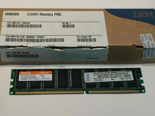 GENUINE IBM 10K0068 256MB ECC DDR SERVER MEMORY fd3j2