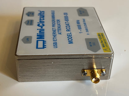 MINI-CIRCUITS RCDAT-6000-30 0 - 30dB USB ETHERNET STEP ATTENUATOR 6GHZ ae1w10