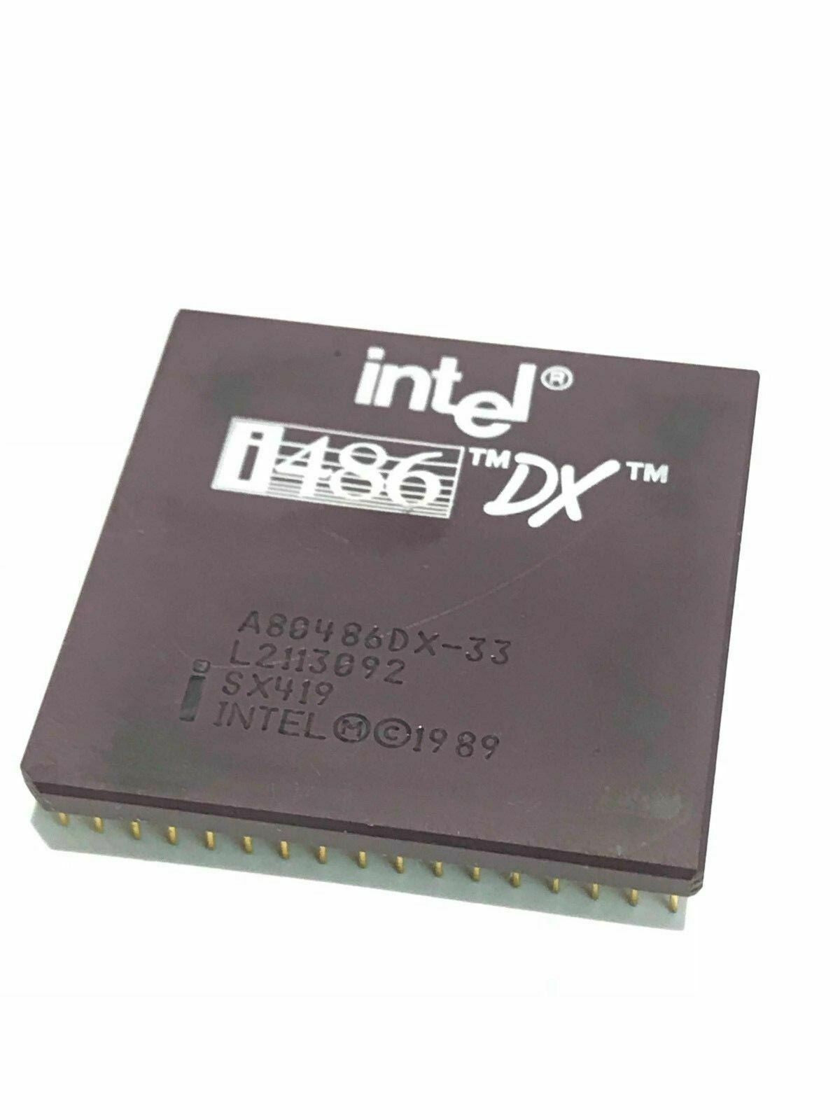 INTEL A80486DX-33 SX419 COLLECTIBLE 486 PROCESSOR fba10a81