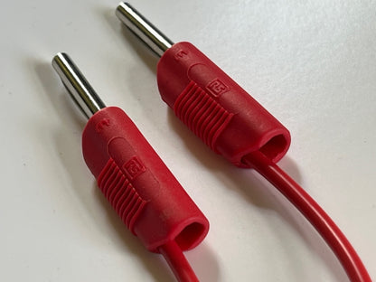 RS PRO QUALITY 4MM STACKABLE BANANA PLUG TEST LEAD 0.5M LONG RED ad1*18