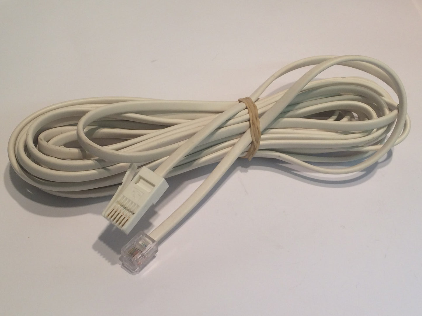 4 WAY RJ11 TO BT PHONE PLUG STRAIGHT CABLE 6M LONG, BEST QUALITY UK MADE blb29