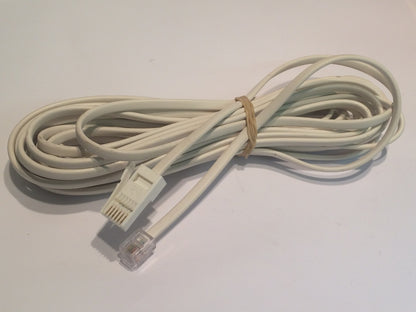 4 WAY RJ11 TO BT PHONE PLUG STRAIGHT CABLE 6M LONG, BEST QUALITY UK MADE blb29