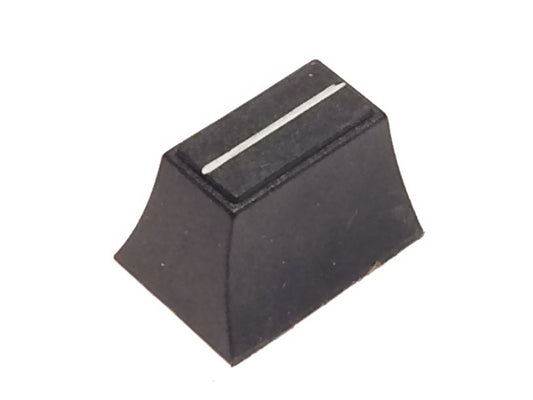 VINTAGE BLACK SLIDE CONTROL KNOB 14mm WIDE x 20mm FOR 6mm SHAFT fd1b5