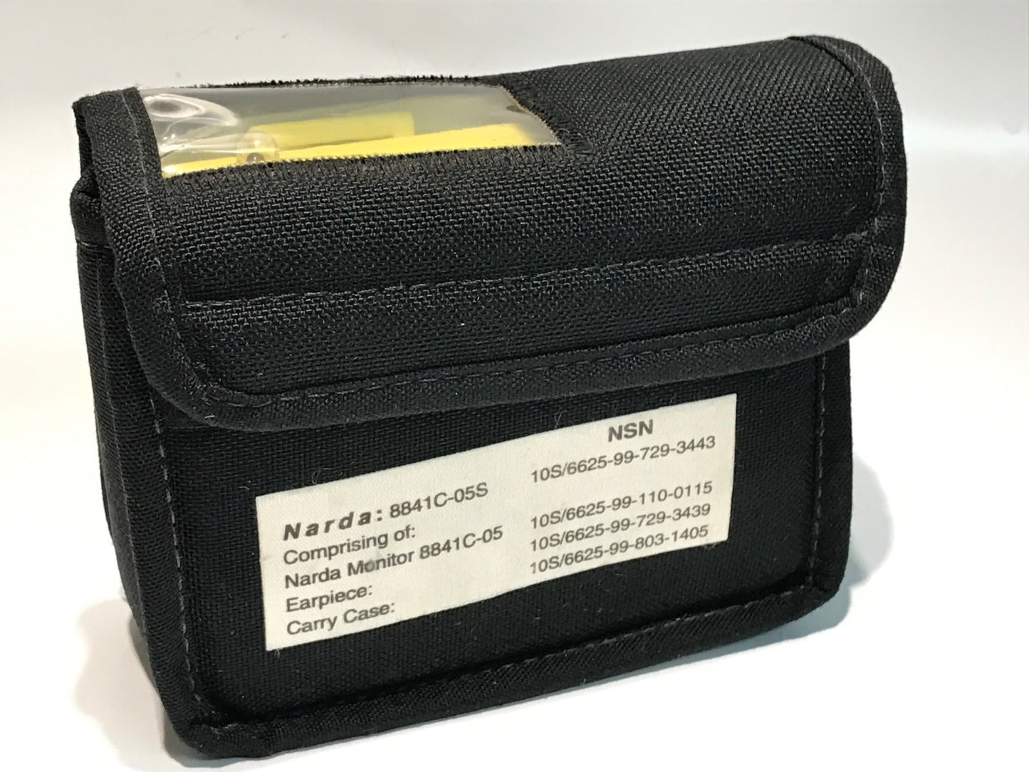 LORAL NARDALERT 8841C-05 PERSONAL MICROWAVE RADIATION ALERT & EAR PIECE fbe3L