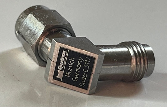 SPECTRUM 1.85MM MALE - 1.85MM FEMALE RF 67GHZ RIGHT ANGLE ADAPTER AE1W83
