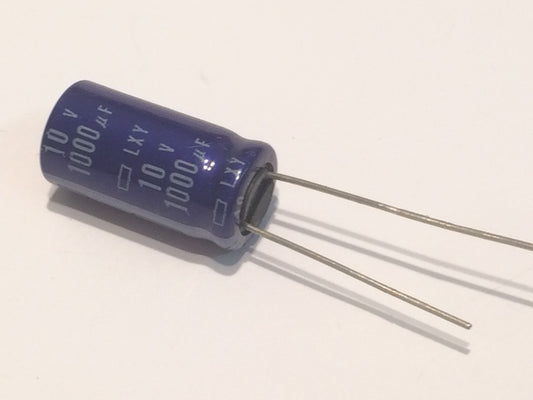1000UF 10V RADIAL ELECTROLYTIC CAPACITOR 105 DEGREE TEMPERATURE (x2) fbe4c5