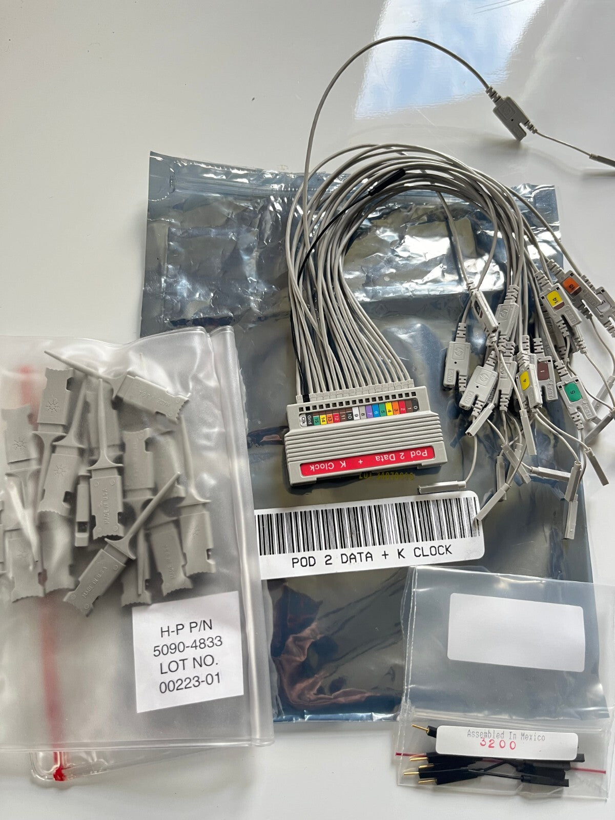 HP AGILENT DATA CABLE POD 2 & K CLOCK PROBE COMPLETE SET WITH CLIPS fd2h13