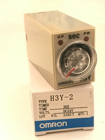 H3Y-2 24V DC MINIATURE PLUG IN TIMER 8 PIN 1 - 30 SECONDS DP CONTACTS ad2G13