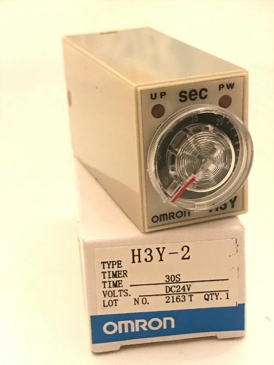H3Y-2 24V DC MINIATURE PLUG IN TIMER 8 PIN 1 - 30 SECONDS DP CONTACTS ad2G13