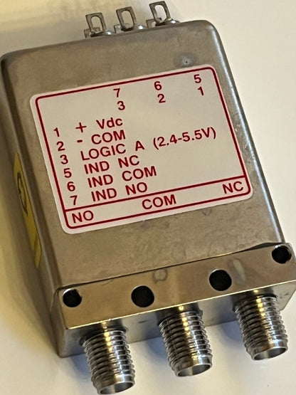 DOWKEY 401-230832A RF SMA FAIL SAFE COAX SWITCH 18GHz 28Vdc SPDT AD2N32