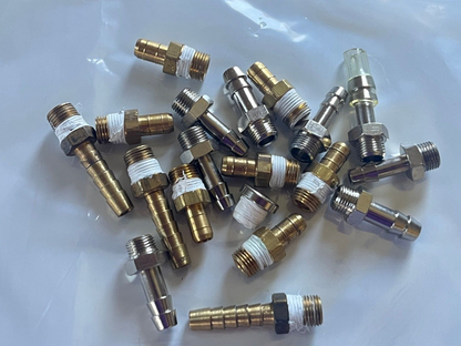 LOT OF 19 VARIOUS 1/8 THREAD PIPE INLET ADAPTERS BRASS ad1m4