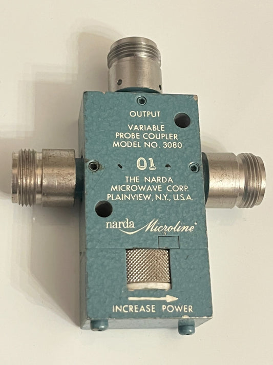 NARDA 3080 VARIABLE COAXIAL COUPLER 10dB TO 40dB 1 - 12.4GHz FBA10A97