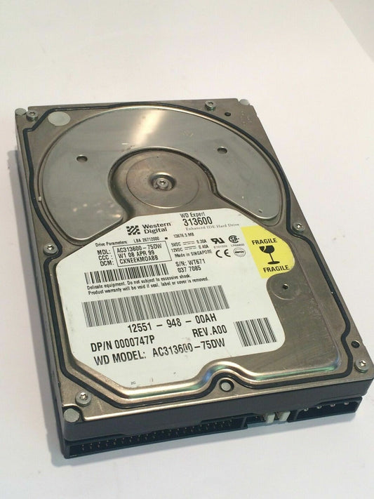 WESTERN DIGITAL EXPERT 313600 IDE HARD DRIVE AC313600-75DW 13.6GB fbc1a11