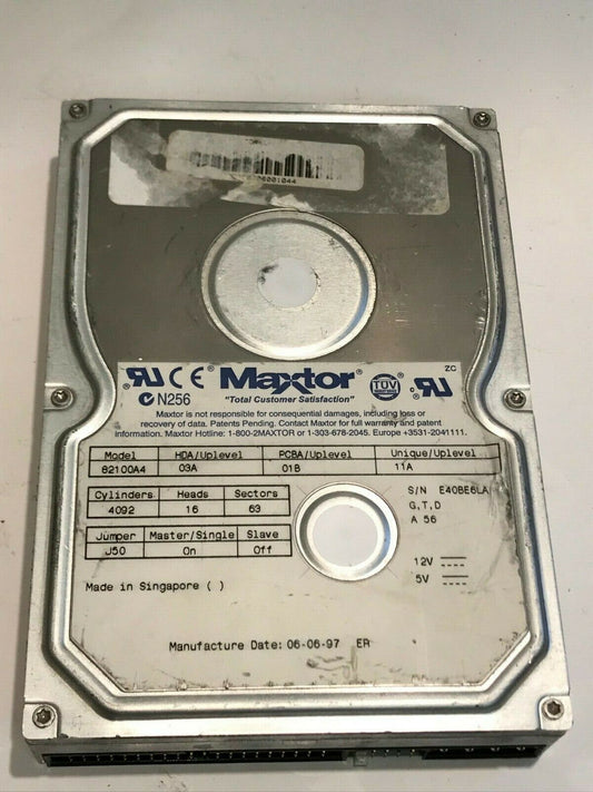 MAXTOR 82100A4 03A 01B 11A 2.1GB IDE HARD DRIVE aa5gc2