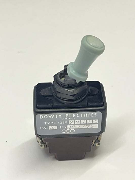 MILITARY SPEC DOWTY SAFETY LOCKING TOGGLE SWITCH DPDT 1260-2N71C fd1E20