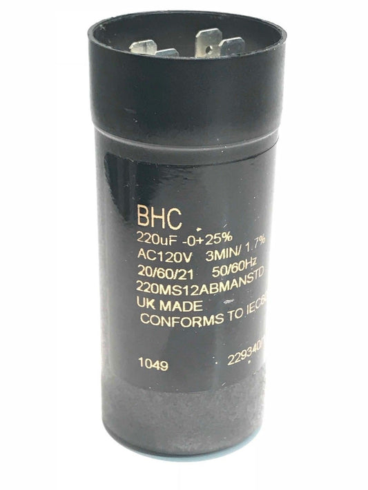 220UF 120V BHC UK MADE PREMIUM QUALITY MOTOR START CAPACITOR ac1~16